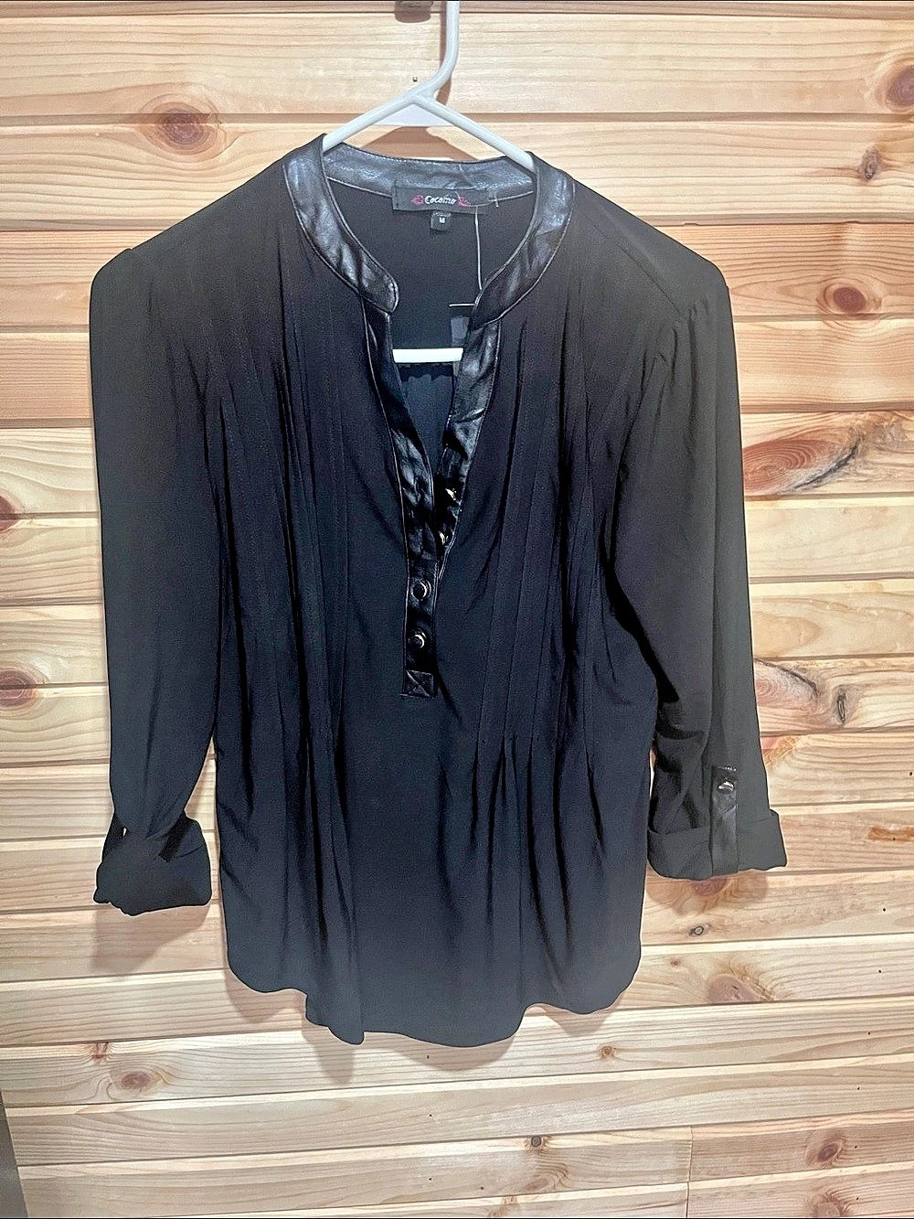 Cecico Black Blouse Size Medium NWT